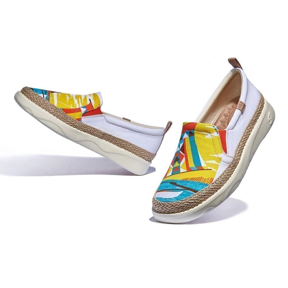 UIN Women's Loafers Slip On Casual Comfort Shoes (Surfing by Sea Tarragona) - Picture 4 of 8